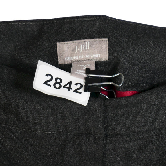 J Jill Gray Dress Pants Womens 12 33 x 26 Genuine Fit At Waist Wide Flare Leg - Picture 6 of 6